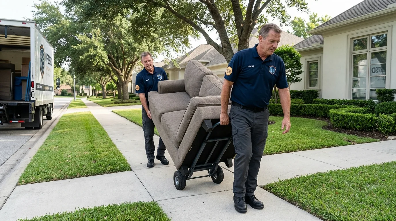 Local residential moving crew loading furniture in Sun Valley, NV